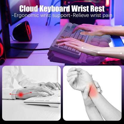 Ergonomic Wrist Rest for Keyboard and Mouse, Cloud Keyboard Stand Pad