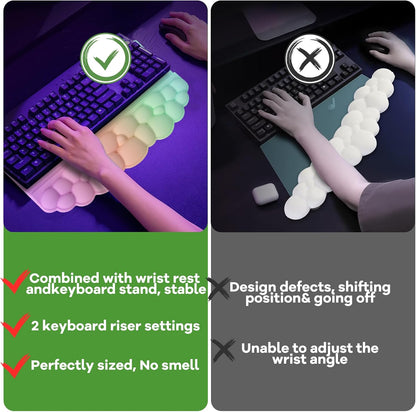 Ergonomic Wrist Rest for Keyboard and Mouse, Cloud Keyboard Stand Pad