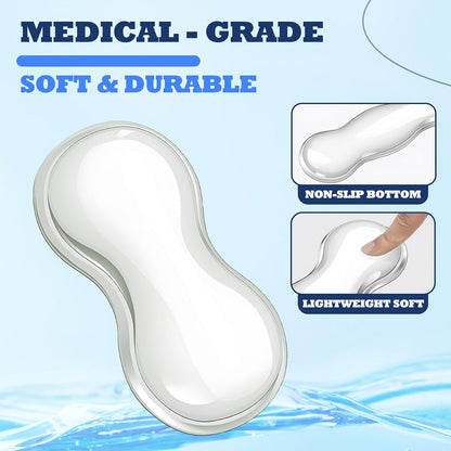 Silicone Gel Keyboard and Mouse Wrist Rest Set, Ergonomic Cool Non-Slip Pad for Typing Pain Relief, Comfort Support for Office Home Computer Laptop, White