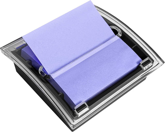 3x3 Inches Pop Up Sticky Note Dispenser, Black Base