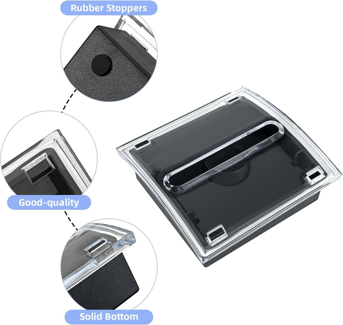 3x3 Inches Pop Up Sticky Note Dispenser, Black Base
