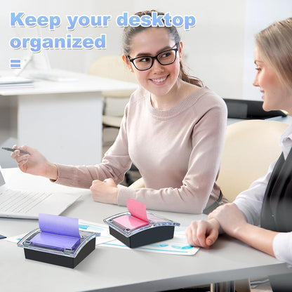3x3 Inches Pop Up Sticky Note Dispenser, Black Base