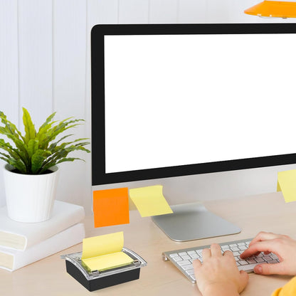 3x3 Inches Pop Up Sticky Note Dispenser, Black Base
