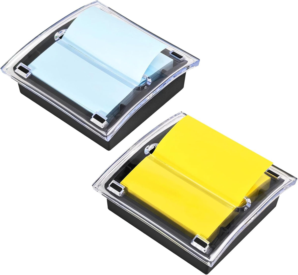 3x3 Inches Pop Up Sticky Note Dispenser, Black Base