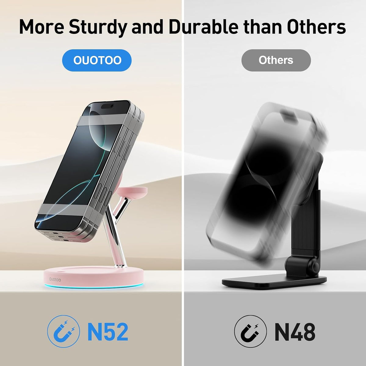 3 in 1 Mag-Safe Wireless Charger Stand for iPhone Apple Watch AirPods
