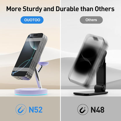 3 in 1 Mag-Safe Wireless Charger Stand for iPhone Apple Watch AirPods