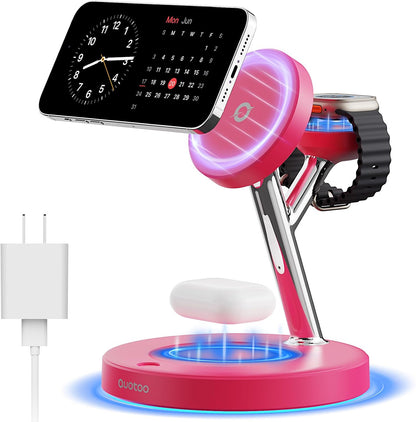 3 in 1 Mag-Safe Wireless Charger Stand for iPhone Apple Watch AirPods