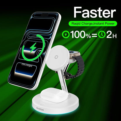 3 in 1 Mag-Safe Wireless Charger Stand for iPhone Apple Watch AirPods