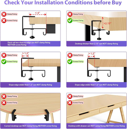 No Drill Under Desk Cable Management Tray, 36 inch Cable Management
