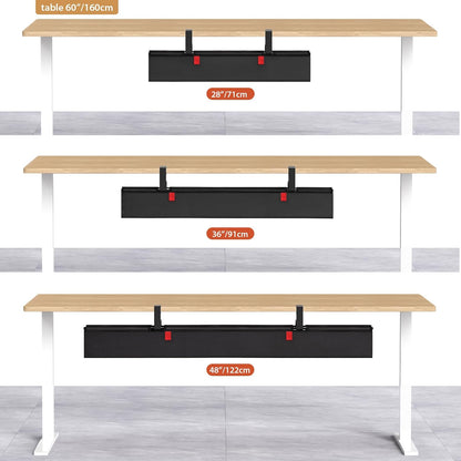 No Drill Under Desk Cable Management Tray, 36 inch Cable Management