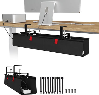 No Drill Under Desk Cable Management Tray, 36 inch Cable Management