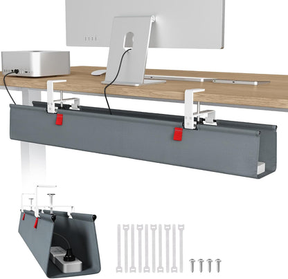 No Drill Under Desk Cable Management Tray, 36 inch Cable Management