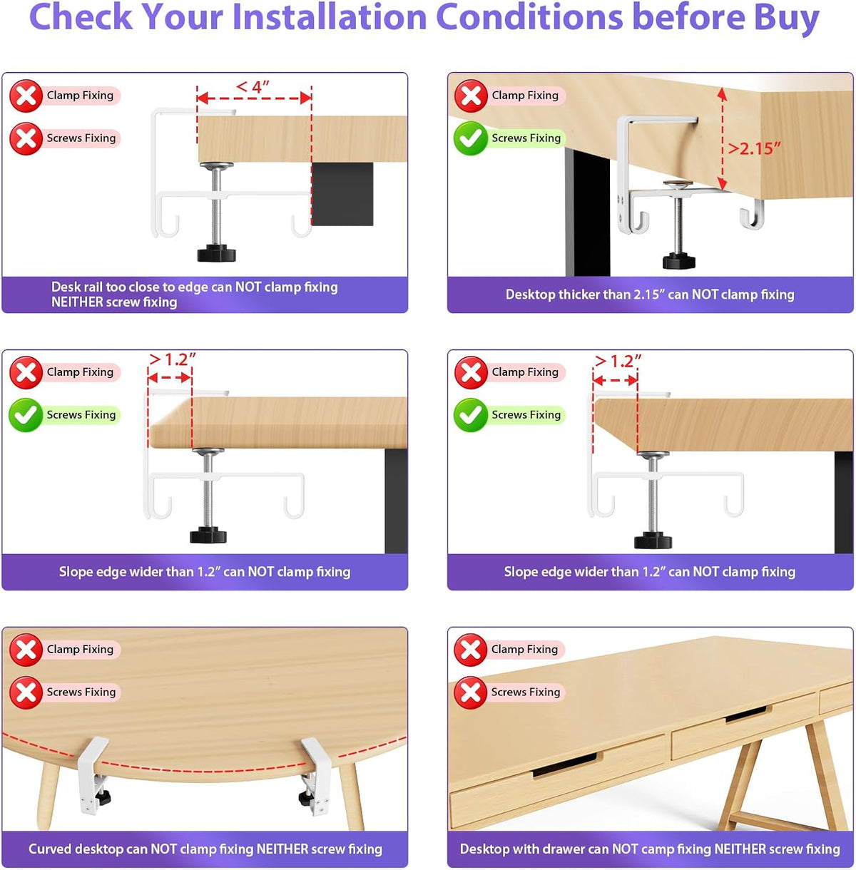 No Drill Under Desk Cable Management Tray, 36 inch Cable Management