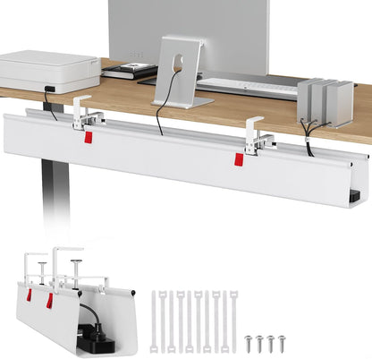 No Drill Under Desk Cable Management Tray, 36 inch Cable Management