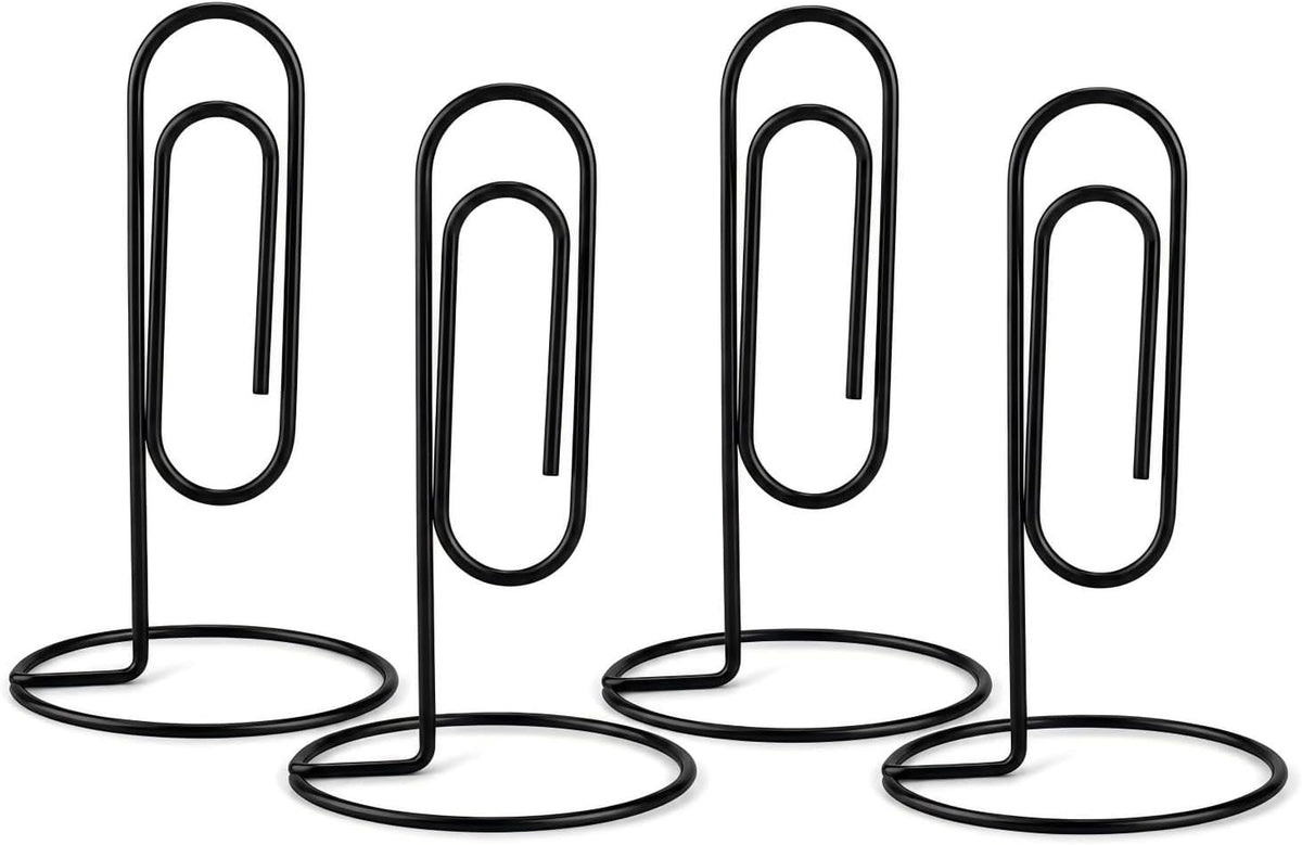 4 Pack 5.2 Inch Jumbo Memo Holders, Metal Desk Paper Clips
