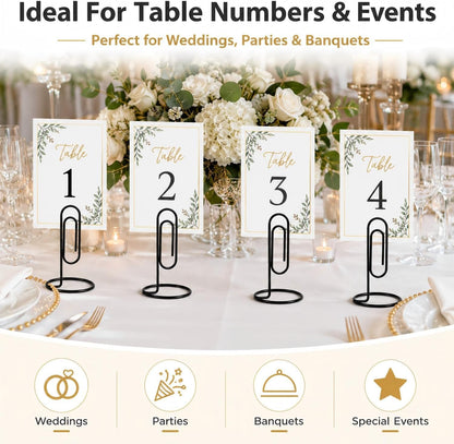 4 Pack 5.2 Inch Jumbo Memo Holders, Metal Desk Paper Clips