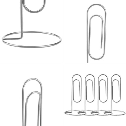 4 Pack 5.2 Inch Jumbo Memo Holders, Metal Desk Paper Clips