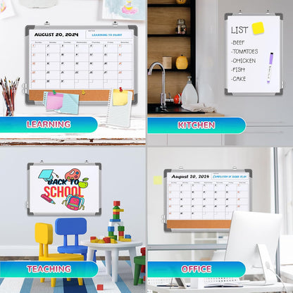 Monthly Calendar Whiteboard for Wall, Dry Erase Board, Magnetic White Board