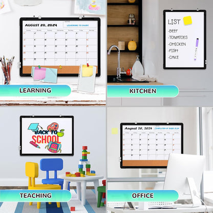 Monthly Calendar Whiteboard for Wall, Dry Erase Board, Magnetic White Board