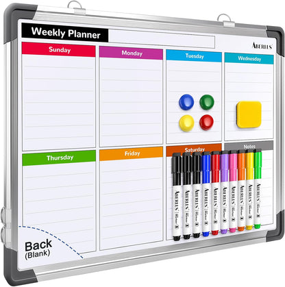 Monthly Calendar Whiteboard for Wall, Dry Erase Board, Magnetic White Board