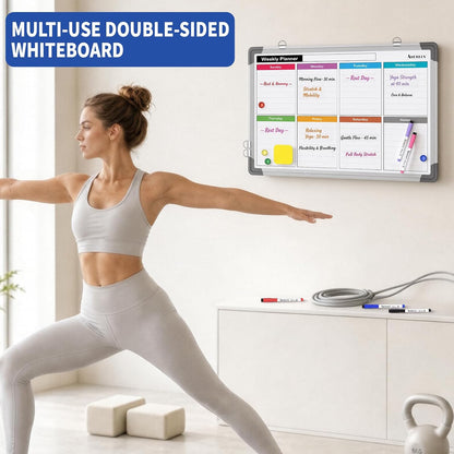 Monthly Calendar Whiteboard for Wall, Dry Erase Board, Magnetic White Board