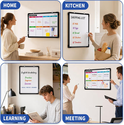 Monthly Calendar Whiteboard for Wall, Dry Erase Board, Magnetic White Board