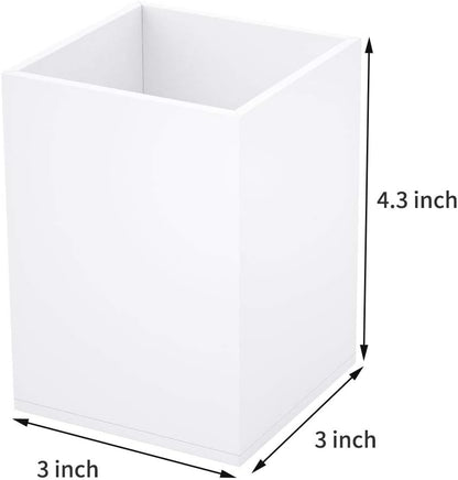 Acrylic Pen Holder for Desk, Clear Pencil Cup Organizer 2 Packs