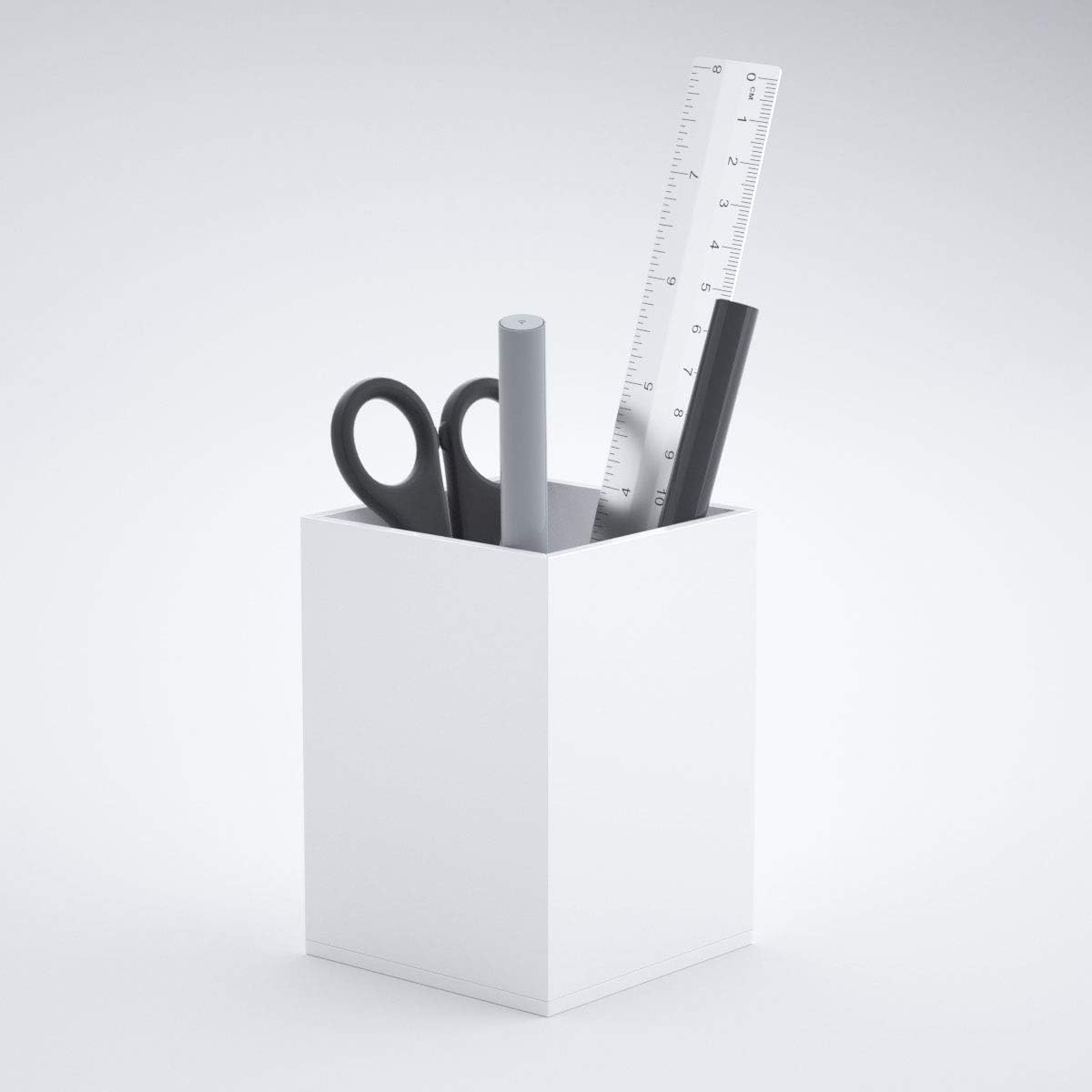 Acrylic Pen Holder for Desk, Clear Pencil Cup Organizer 2 Packs