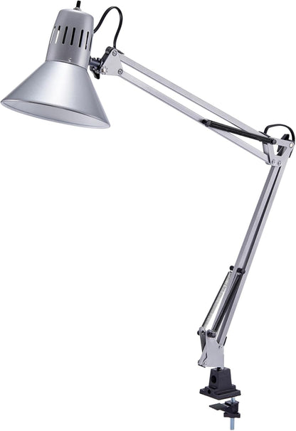 Bostitch Office VLF100 LED Swing Arm Desk Lamp with Clamp Mount, 36" Reach, Includes LED Bulb,Black