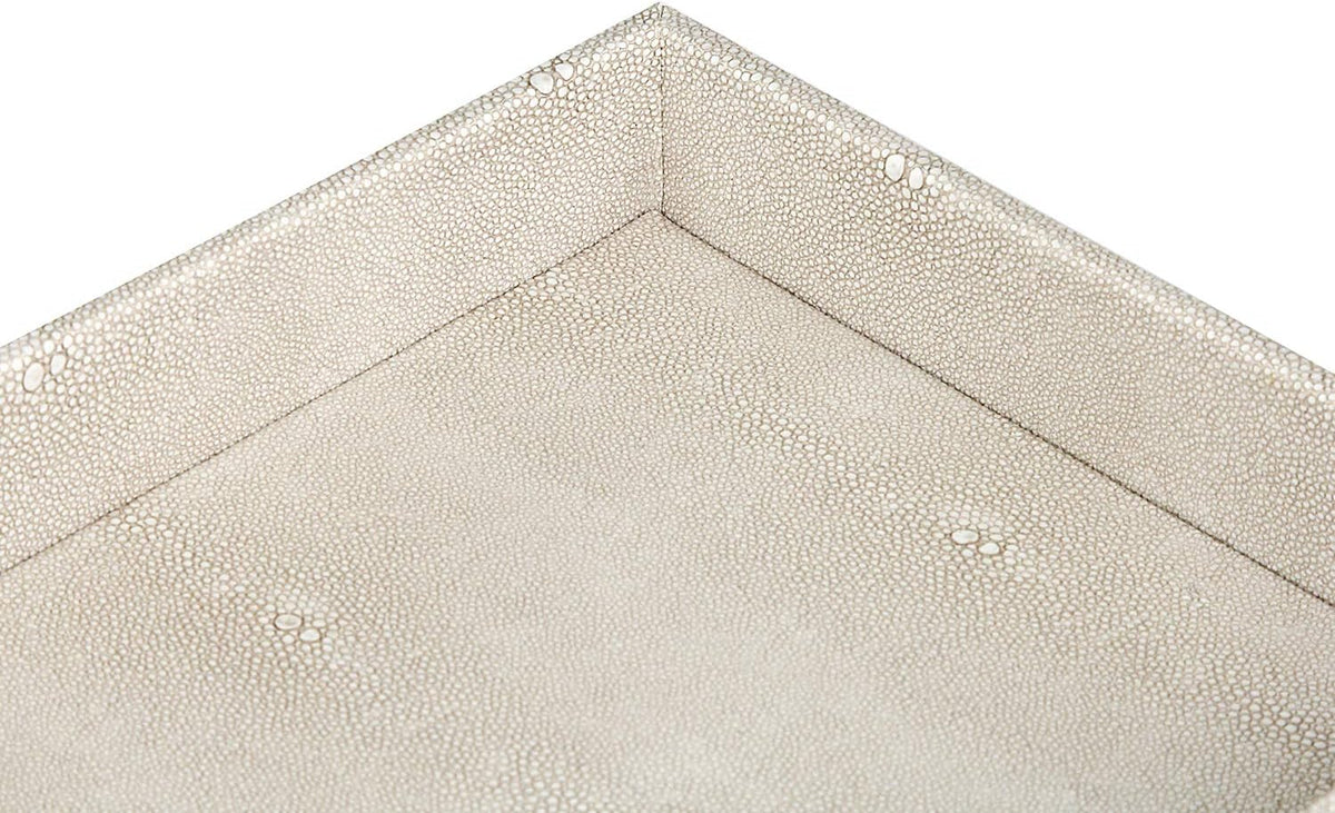 Faux Leather Vanity Tray, Elegant Desktop Storage Organizer, Decorative Catchall for Perfume, Bathroom Valet, Nightstand or Dresser, Black, 10.2 x 8.4 x 1.8 Inches