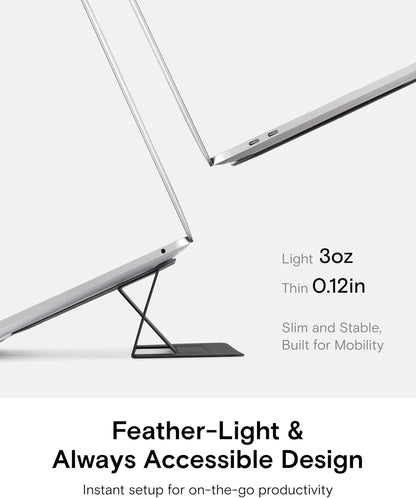 Invisible Laptop Stand, Stick-On Portable Laptop Riser for Mobile Work