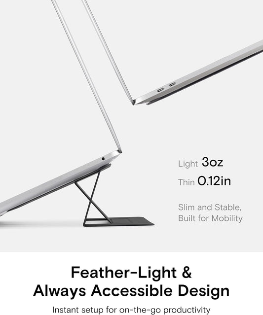 Invisible Laptop Stand, Stick-On Portable Laptop Riser for Mobile Work