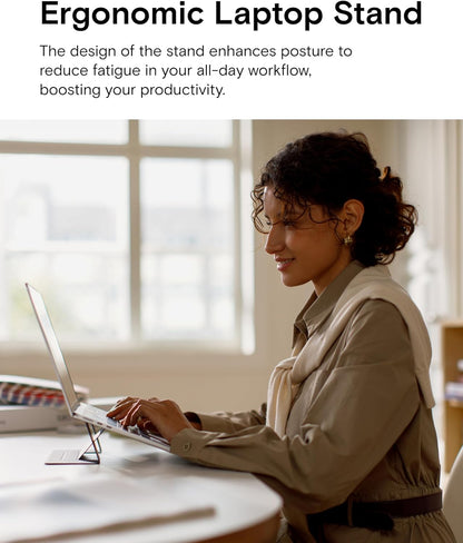 Invisible Laptop Stand, Stick-On Portable Laptop Riser for Mobile Work