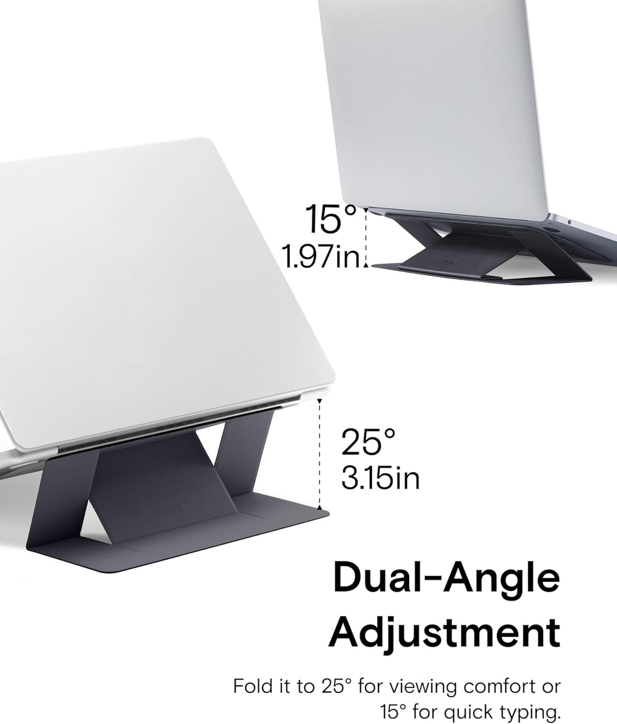 Invisible Laptop Stand, Stick-On Portable Laptop Riser for Mobile Work