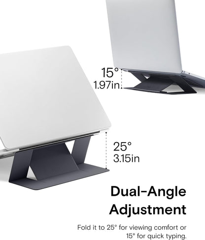 Invisible Laptop Stand, Stick-On Portable Laptop Riser for Mobile Work