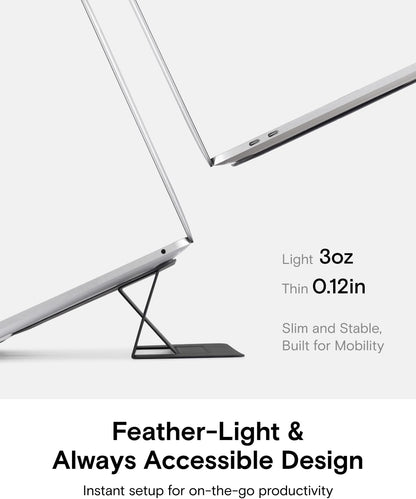 Invisible Laptop Stand, Stick-On Portable Laptop Riser for Mobile Work