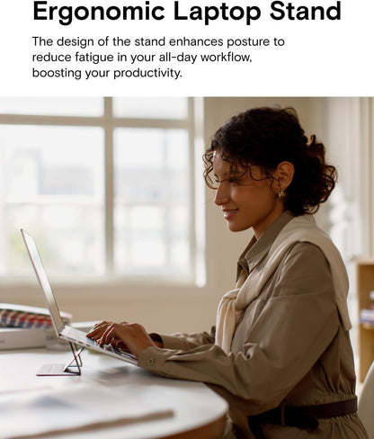 Invisible Laptop Stand, Stick-On Portable Laptop Riser for Mobile Work