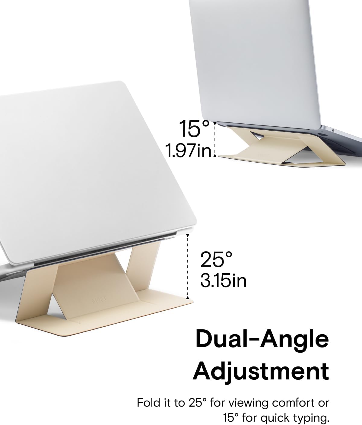 Invisible Laptop Stand, Stick-On Portable Laptop Riser for Mobile Work
