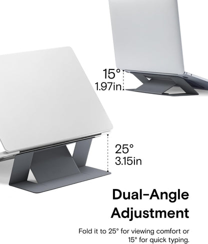 Invisible Laptop Stand, Stick-On Portable Laptop Riser for Mobile Work