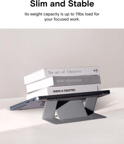 Invisible Laptop Stand, Stick-On Portable Laptop Riser for Mobile Work