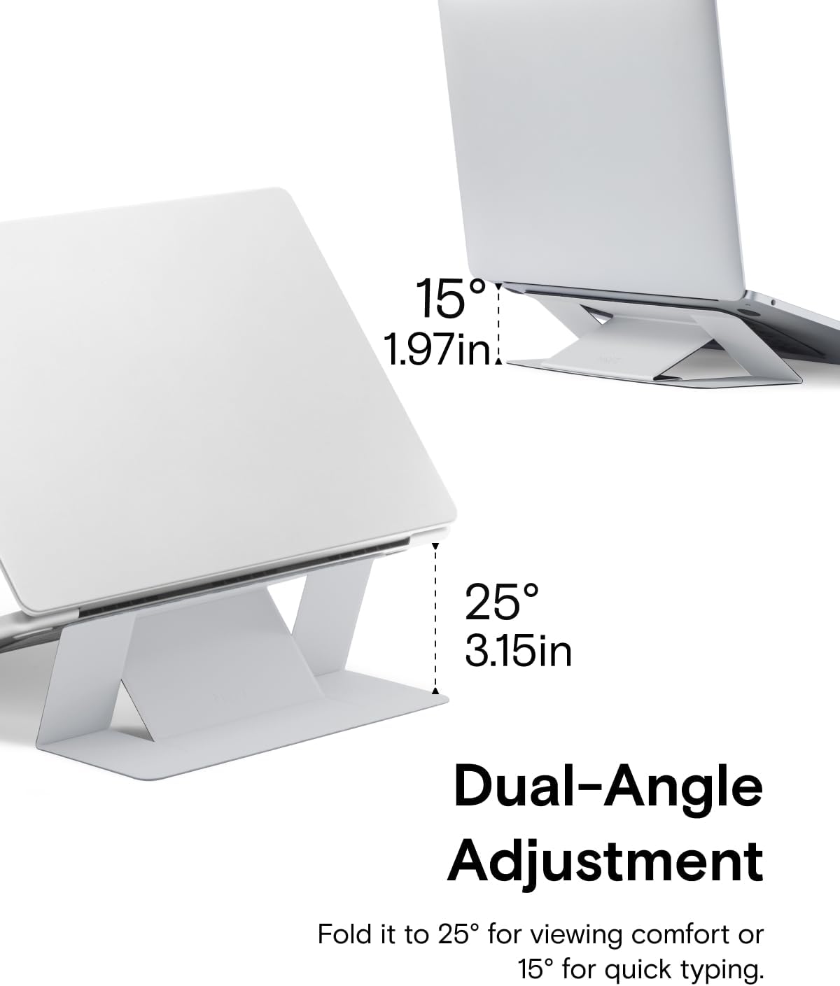 Invisible Laptop Stand, Stick-On Portable Laptop Riser for Mobile Work