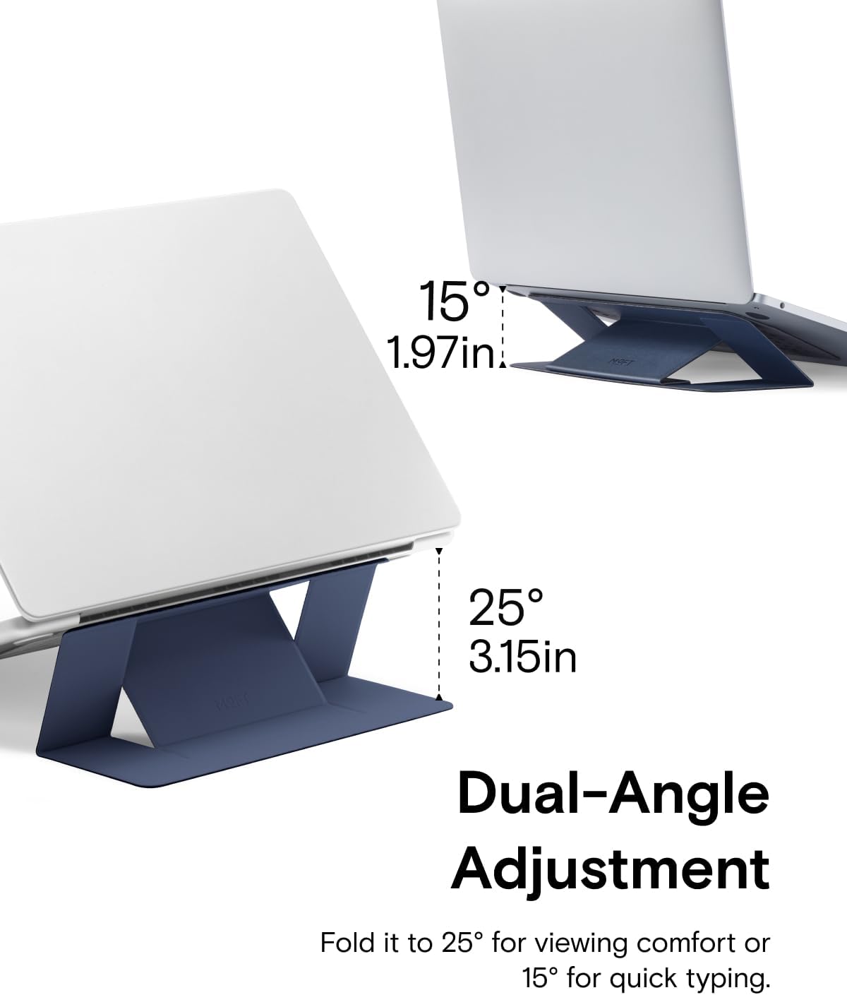 Invisible Laptop Stand, Stick-On Portable Laptop Riser for Mobile Work