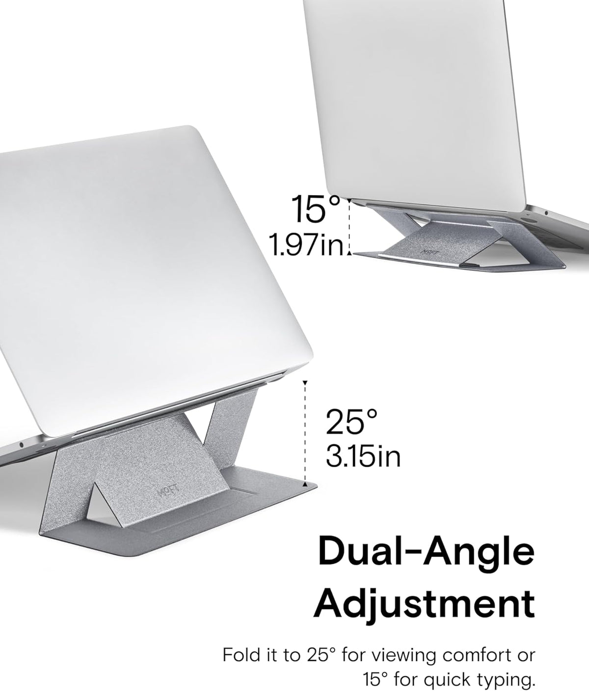 Invisible Laptop Stand, Stick-On Portable Laptop Riser for Mobile Work