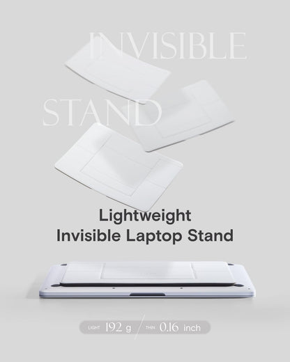 Invisible Laptop Stand, Stick-On Portable Laptop Riser for Mobile Work