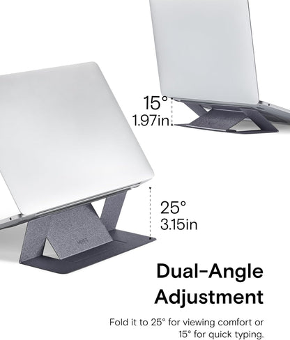 Invisible Laptop Stand, Stick-On Portable Laptop Riser for Mobile Work
