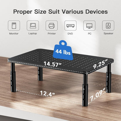 Computer Monitor Stand for Desk, Adjustable Laptop Riser, 2 Pack