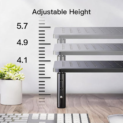 Computer Monitor Stand for Desk, Adjustable Laptop Riser, 2 Pack