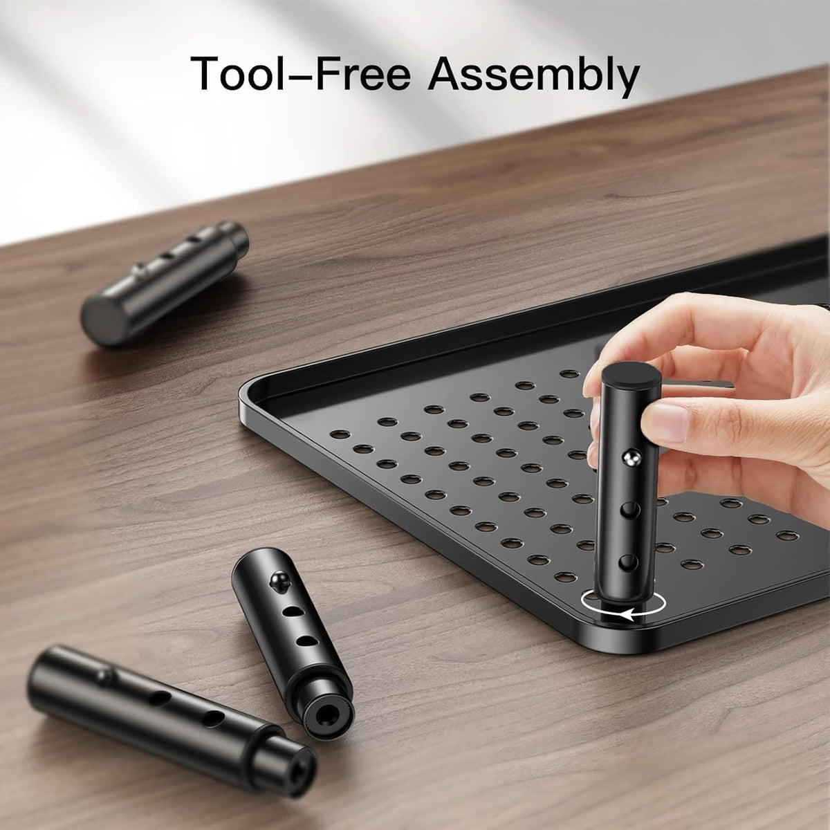 Computer Monitor Stand for Desk, Adjustable Laptop Riser, 2 Pack
