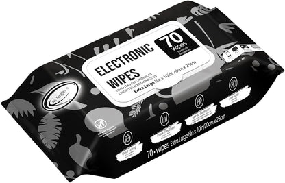 Electronic Wipes Screen Cleaner 70 Count, XL 8x10 Inch
