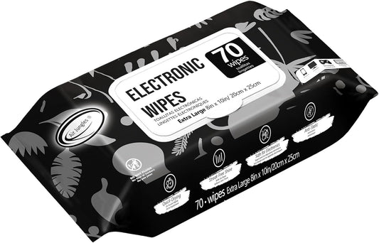Electronic Wipes Screen Cleaner 70 Count, XL 8x10 Inch